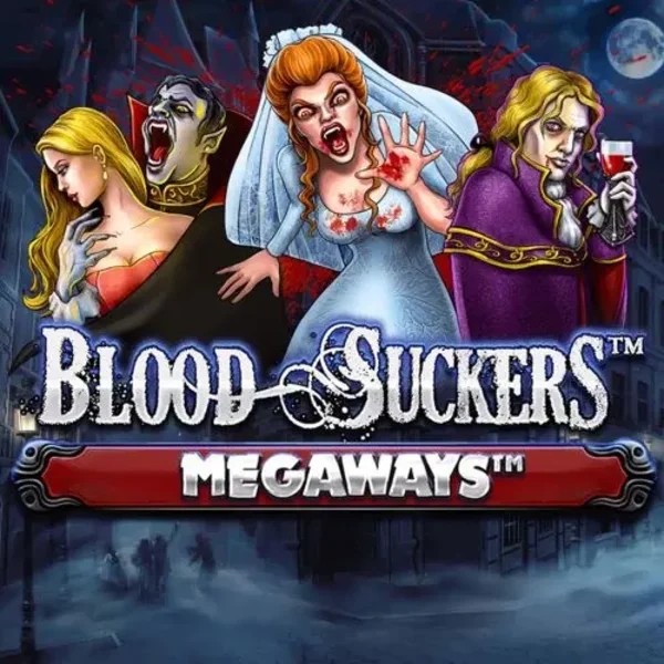 Official Slots logo: Blood Suckers Megaways by Red Tiger Gaming at Vipzino Casino